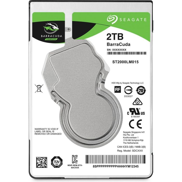 Seagate 2TB BarraCuda 2,5 SATA 6Gb/s 5400rpm 128MB HDD disk Seagate 2TB BarraCuda 2,5 SATA 6Gb/s 5400rpm 128MB HDD disk