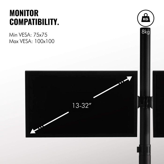 VonHaus namizni nosilec za 4 monitorje do 32 VonHaus namizni nosilec za 4 monitorje do 32