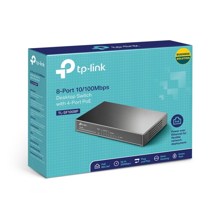 TP-LINK 8-Port 10/100Mbps namizno stikalo s 4 porti PoE TP-LINK 8-Port 10/100Mbps namizno stikalo s 4 porti PoE