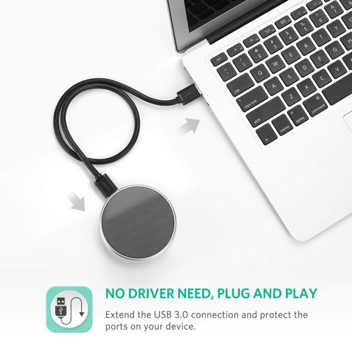 Ugreen USB 3.0 kabel (M na M) črn 1 m - polybag Ugreen USB 3.0 kabel (M na M) črn 1 m - polybag
