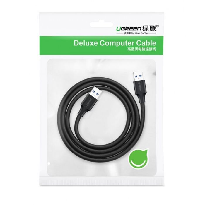 Ugreen USB 3.0 kabel (M na M) črn 1 m - polybag Ugreen USB 3.0 kabel (M na M) črn 1 m - polybag