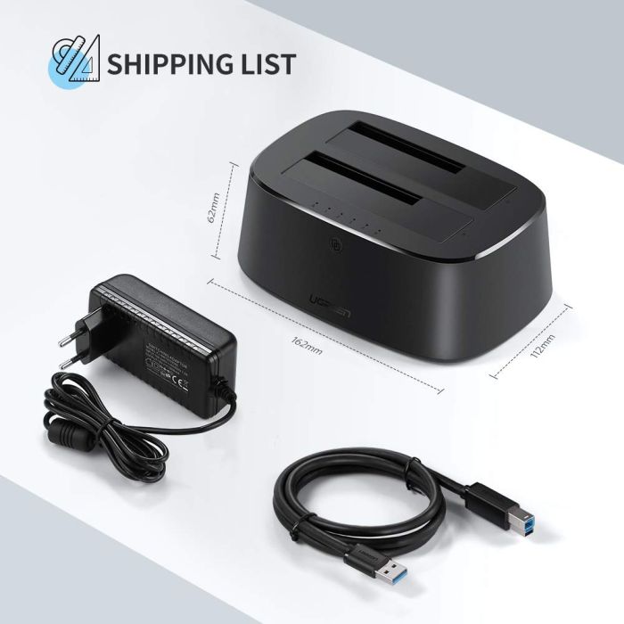 Ugreen Dvojna priključna postaja za trdi disk USB 3.0 to SATA - box Ugreen Dvojna priključna postaja za trdi disk USB 3.0 to SATA - box