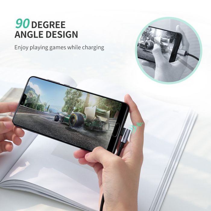 Ugreen USB A 2.0 na USB-C kotni kabel 1m - polybag Ugreen USB A 2.0 na USB-C kotni kabel 1m - polybag