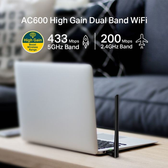 TP-LINK Archer T2U PLUS 600Mbps Dual Band brezžična USB mrežna kartica TP-LINK Archer T2U PLUS 600Mbps Dual Band brezžična USB mrežna kartica