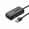 Ugreen USB 3.0 hub na 3x USB A in RJ45 - box Ugreen USB 3.0 hub na 3x USB A in RJ45 - box