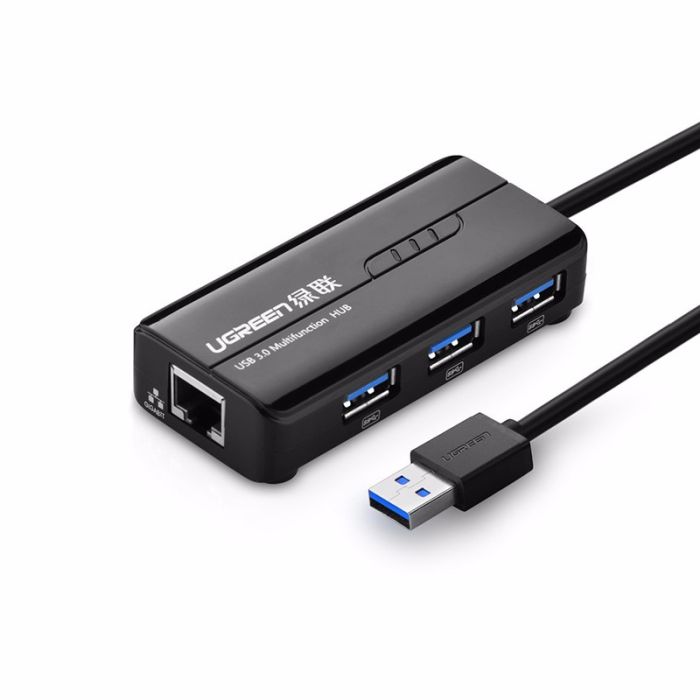 Ugreen USB 3.0 hub na 3x USB A in RJ45 - box Ugreen USB 3.0 hub na 3x USB A in RJ45 - box