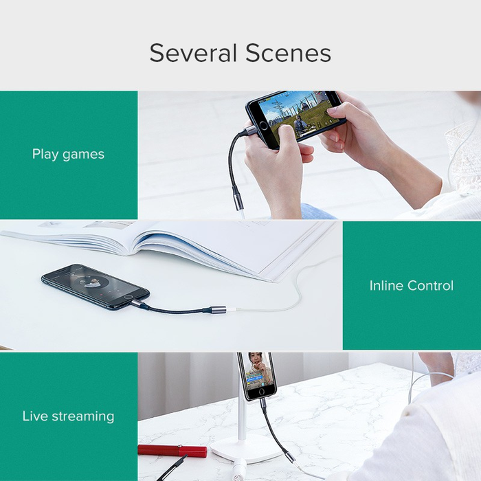 Ugreen adapter Lightning v avdio 3.5mm - box Ugreen adapter Lightning v avdio 3.5mm - box