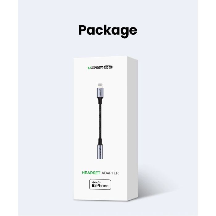 Ugreen adapter Lightning v avdio 3.5mm - box Ugreen adapter Lightning v avdio 3.5mm - box