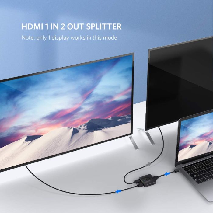 Ugreen HDMI 2.0 2x1 dvo smeren razdelilec, stikalo - box Ugreen HDMI 2.0 2x1 dvo smeren razdelilec, stikalo - box