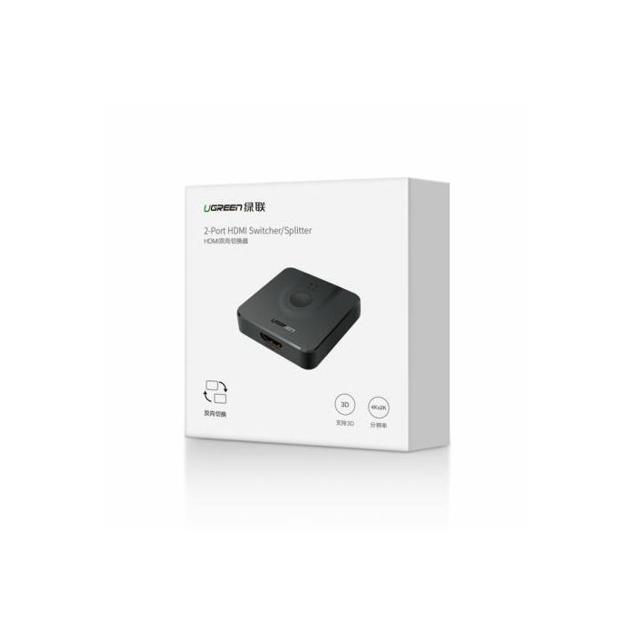 Ugreen HDMI 2.0 2x1 dvo smeren razdelilec, stikalo - box Ugreen HDMI 2.0 2x1 dvo smeren razdelilec, stikalo - box