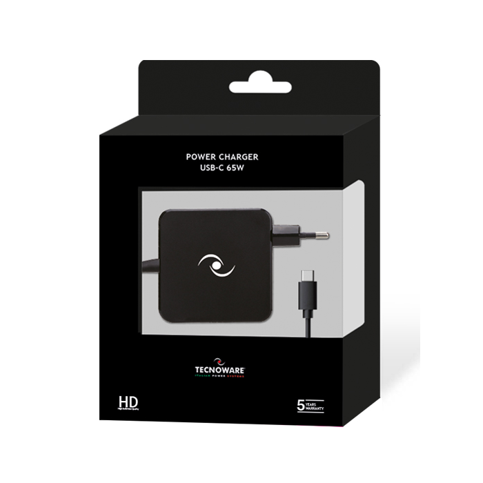 Tecnoware univerzalni napajalnik USB-C 65W s Power delivery funkcijo Tecnoware univerzalni napajalnik USB-C 65W s Power delivery funkcijo