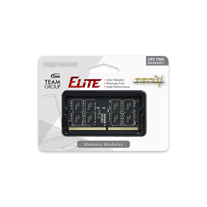 Teamgroup Elite 4GB DDR4-2666 SODIMM PC4-21300 CL19, 1.2V Teamgroup Elite 4GB DDR4-2666 SODIMM PC4-21300 CL19, 1.2V
