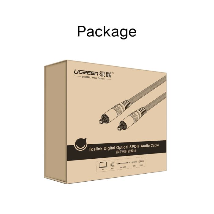 Ugreen Toslink optični kabel - pleten 3 m - box Ugreen Toslink optični kabel - pleten 3 m - box