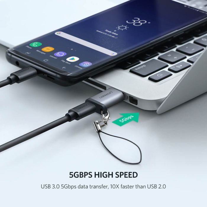 Ugreen USB 3.0-A na USB-C adapter siv - blister Ugreen USB 3.0-A na USB-C adapter siv - blister