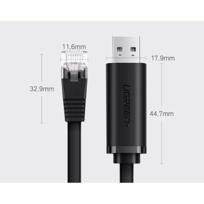 UGREEN USB-A na RJ45 konzolni kabel 1.5m - box UGREEN USB-A na RJ45 konzolni kabel 1.5m - box