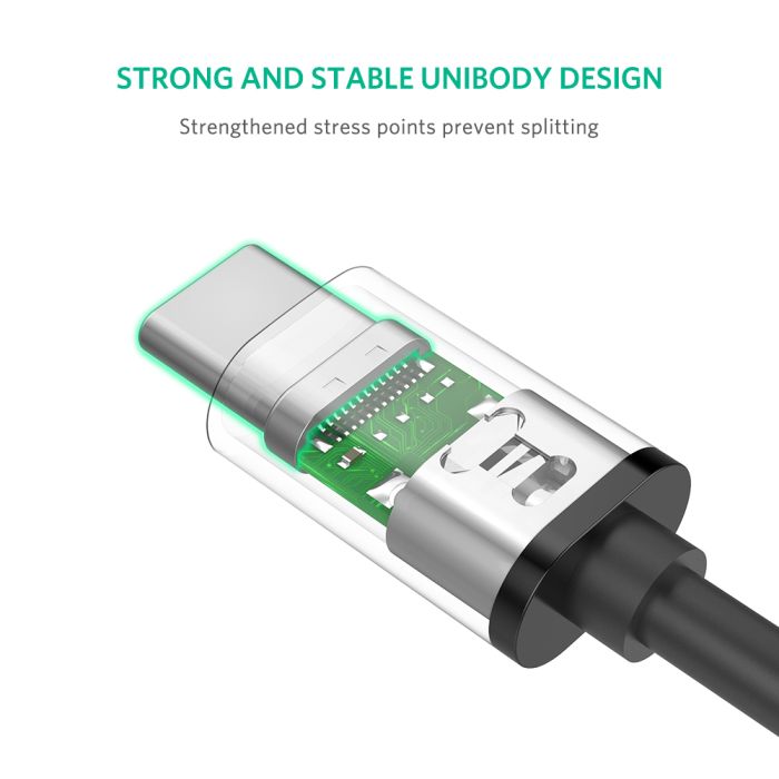 UGREEN USB 2.0 USB-C na USB-C 1m (črn) - polybag UGREEN USB 2.0 USB-C na USB-C 1m (črn) - polybag