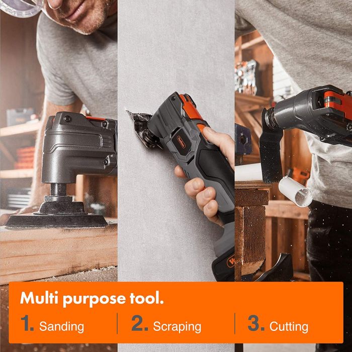 VonHaus E-Series akumulatorski večnamenski brusilnik 18V VonHaus E-Series akumulatorski večnamenski brusilnik 18V