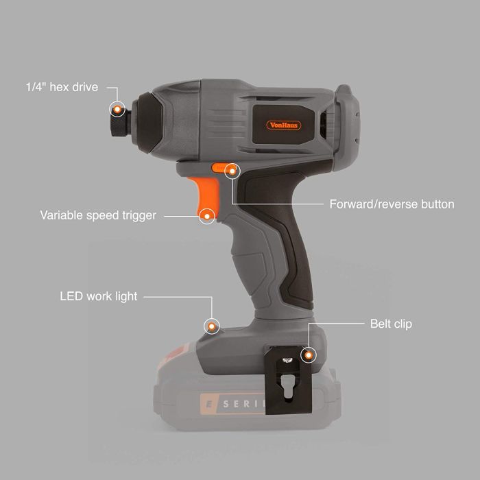 VonHaus E-Series akumulatorski udarni vijačnik 18V VonHaus E-Series akumulatorski udarni vijačnik 18V