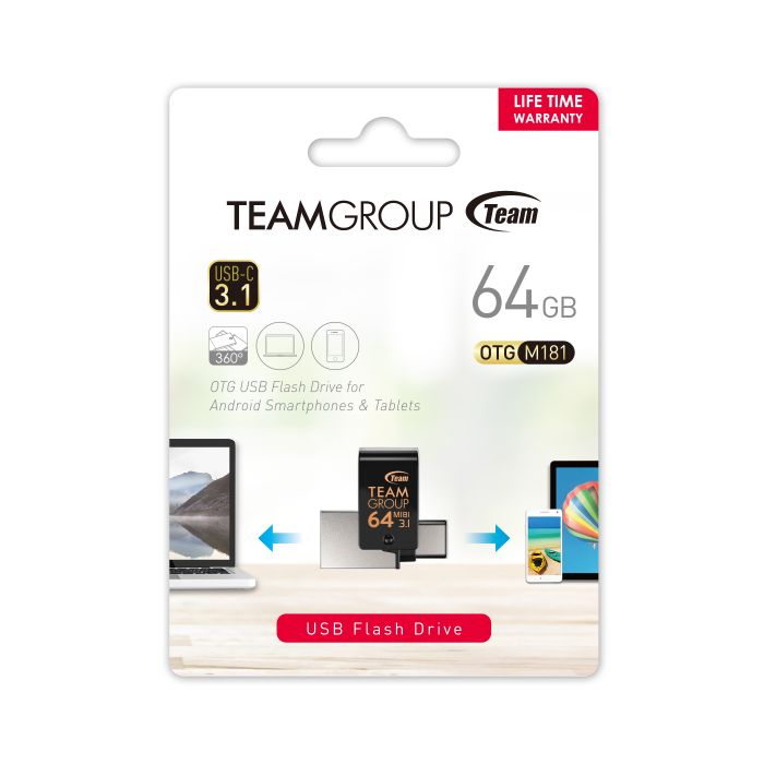 Teamgroup 64GB M181 USB 3.2 / USB-C OTG spominski ključek Teamgroup 64GB M181 USB 3.2 / USB-C OTG spominski ključek