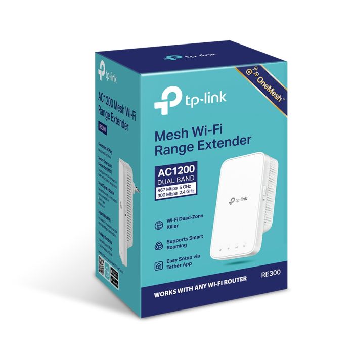 TP-LINK RE300 1200Mbps Mesh WiFi Range Extender TP-LINK RE300 1200Mbps Mesh WiFi Range Extender