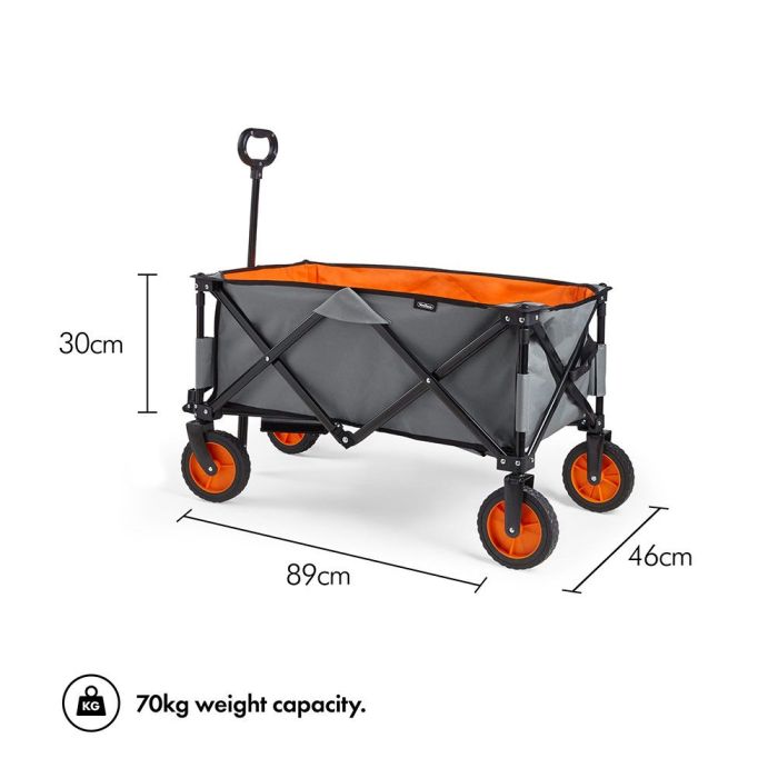 VonHaus zložljiv voziček za kampiranje do 70kg VonHaus zložljiv voziček za kampiranje do 70kg