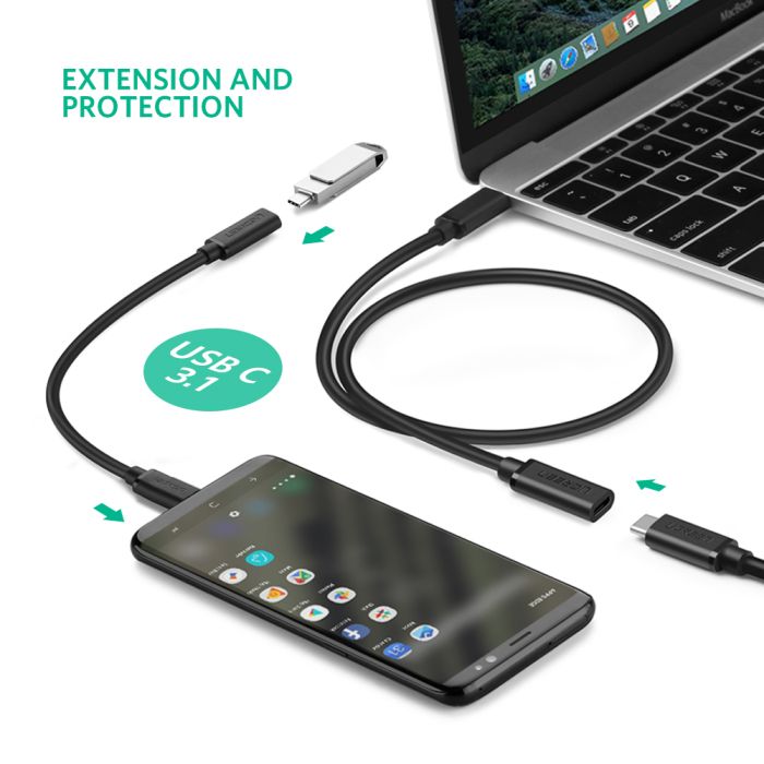 Ugreen podaljšek USB-C na USB-C 3.1 0.5m - polybag Ugreen podaljšek USB-C na USB-C 3.1 0.5m - polybag
