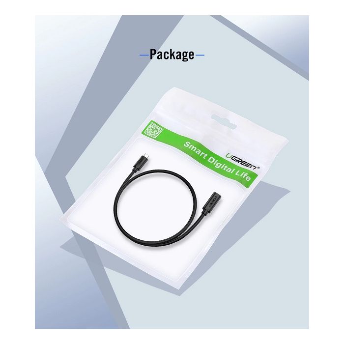Ugreen podaljšek USB-C na USB-C 3.1 0.5m - polybag Ugreen podaljšek USB-C na USB-C 3.1 0.5m - polybag