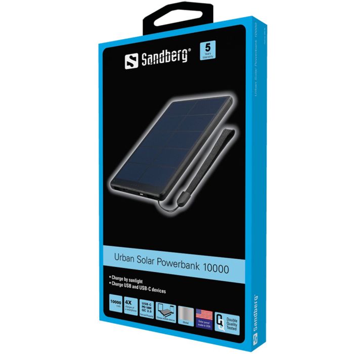 Sandberg Urban Solar Powerbank 10000 prenosna baterija Sandberg Urban Solar Powerbank 10000 prenosna baterija