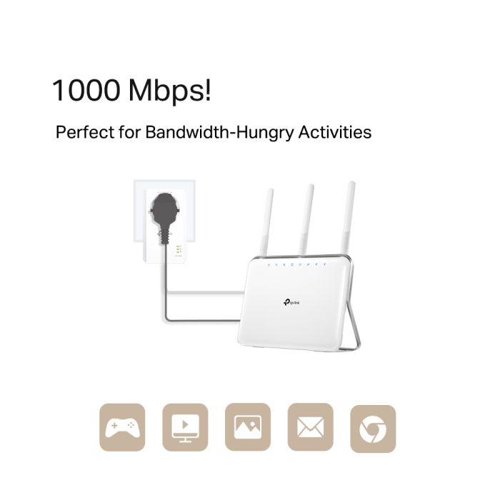 TP-link TL-PA7017P Kit AV1000 Gigabit powerline adapter TP-link TL-PA7017P Kit AV1000 Gigabit powerline adapter