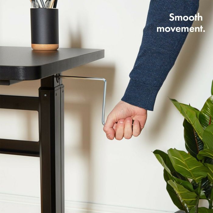 VonHaus nastavljiva Sit&Stand delovna miza črna VonHaus nastavljiva Sit&Stand delovna miza črna