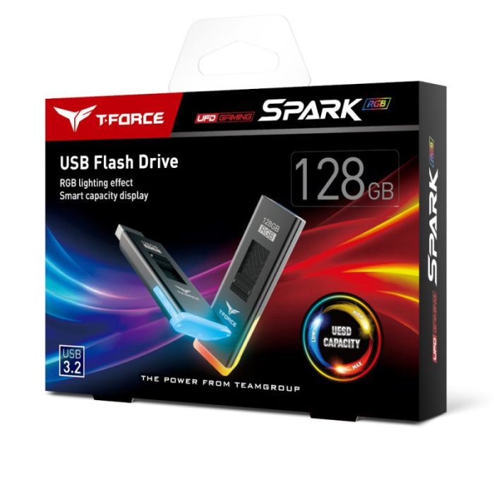 Teamgroup 128GB Spark RGB USB 3.2 spominski ključek Teamgroup 128GB Spark RGB USB 3.2 spominski ključek