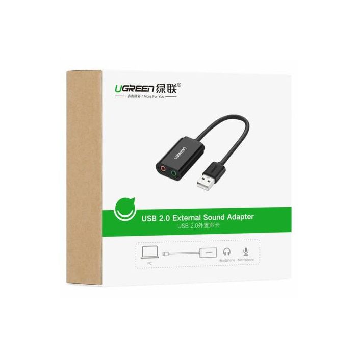 Ugreen USB 2.0 na 3.5mm avdio adapter - box Ugreen USB 2.0 na 3.5mm avdio adapter - box