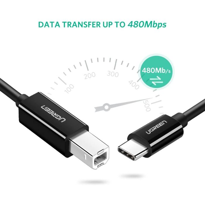 Ugreen kabel za tiskalnik USB-C (M) 2.0 na USB-B (M) 2m - polybag Ugreen kabel za tiskalnik USB-C (M) 2.0 na USB-B (M) 2m - polybag