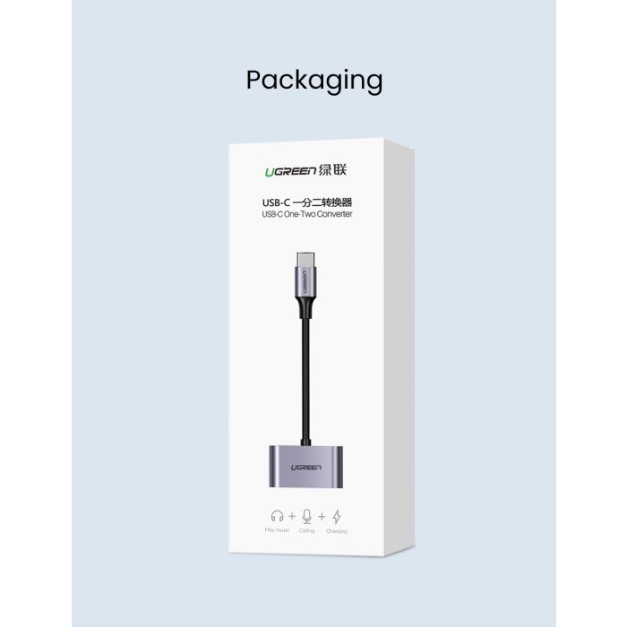 UGREEN USB-C v dvojni USB-C Adapter 2v1 - box UGREEN USB-C v dvojni USB-C Adapter 2v1 - box