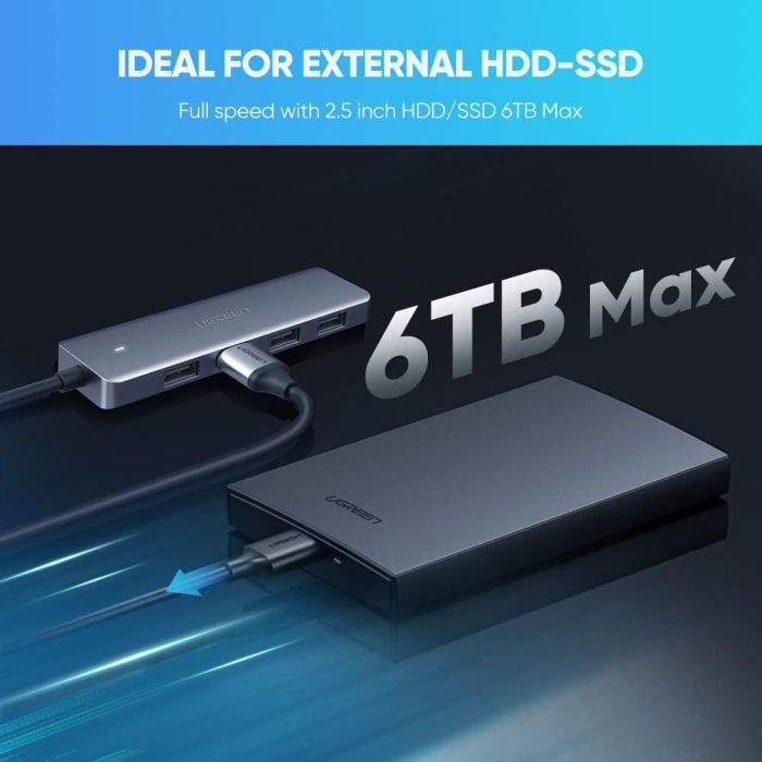 Ugreen Hub USB-C 4 portni - box Ugreen Hub USB-C 4 portni - box