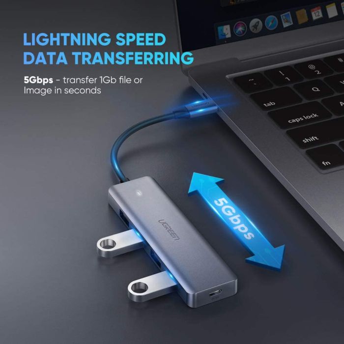 Ugreen Hub USB-C 4 portni - box Ugreen Hub USB-C 4 portni - box