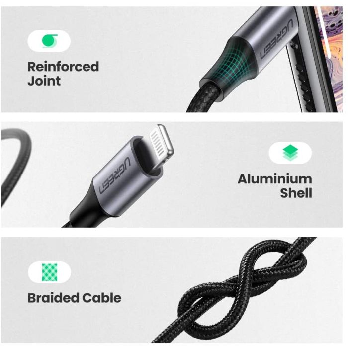 Ugreen adapter iz Lightning na 3.5mm MFI certifikat - box Ugreen adapter iz Lightning na 3.5mm MFI certifikat - box