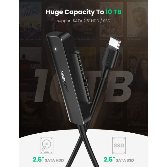 Ugreen USB-C 3.1 na SATA Adapter za 2.5“ - box Ugreen USB-C 3.1 na SATA Adapter za 2.5“ - box