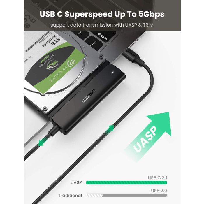 Ugreen USB-C 3.1 na SATA Adapter za 2.5“ - box Ugreen USB-C 3.1 na SATA Adapter za 2.5“ - box
