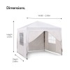 VonHaus Pop Up paviljon 2,5 x 2,5m Ivory VonHaus Pop Up paviljon 2,5 x 2,5m Ivory