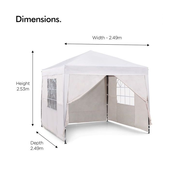 VonHaus Pop Up paviljon 2,5 x 2,5m Ivory VonHaus Pop Up paviljon 2,5 x 2,5m Ivory