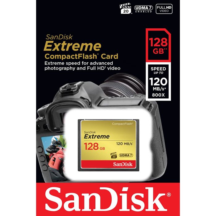 SanDisk 128GB Compact Flash Extreme UDMA7 SanDisk 128GB Compact Flash Extreme UDMA7