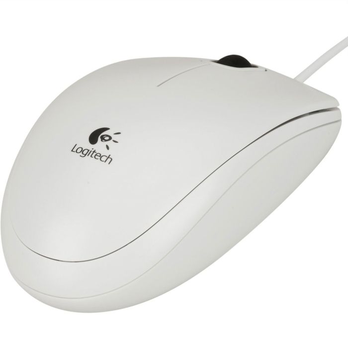 Logitech B100 optična miška, USB, bela Logitech B100 optična miška, USB, bela