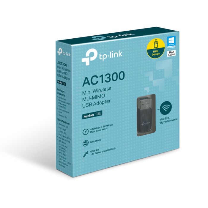 TP-LINK Archer T3U 1300Mbps Dual Band brezžična USB mrežna kartica TP-LINK Archer T3U 1300Mbps Dual Band brezžična USB mrežna kartica