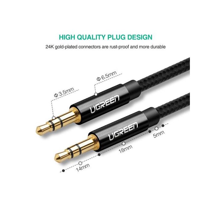 Ugreen aux avdio kabel 3.5mm 1m črn - polybag Ugreen aux avdio kabel 3.5mm 1m črn - polybag