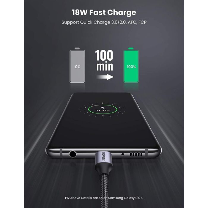 UGREEN USB 2.0 A na USB-C kabel 0.25m (črn) - polybag UGREEN USB 2.0 A na USB-C kabel 0.25m (črn) - polybag