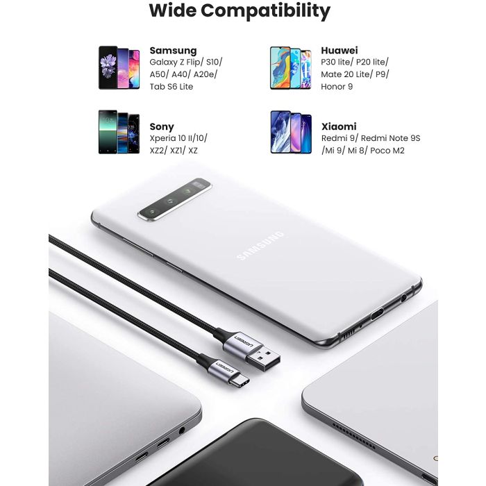 UGREEN USB 2.0 A na USB-C kabel 2m (črn) - polybag UGREEN USB 2.0 A na USB-C kabel 2m (črn) - polybag