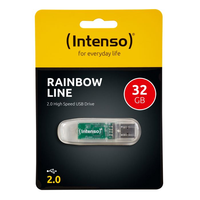 Intenso 32GB Rainbow Line USB 2.0 spominski ključek - Prozoren Intenso 32GB Rainbow Line USB 2.0 spominski ključek - Prozoren