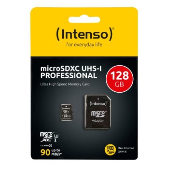 Intenso 128GB microSDXC UHS-I Class 10 Pro 90MB/s spominska kartica Intenso 128GB microSDXC UHS-I Class 10 Pro 90MB/s spominska kartica