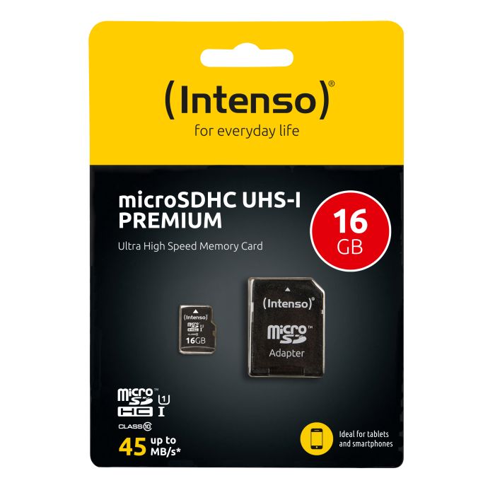 Intenso 16GB microSDXC UHS-I Class 10 Premium spominska kartica Intenso 16GB microSDXC UHS-I Class 10 Premium spominska kartica